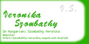 veronika szombathy business card